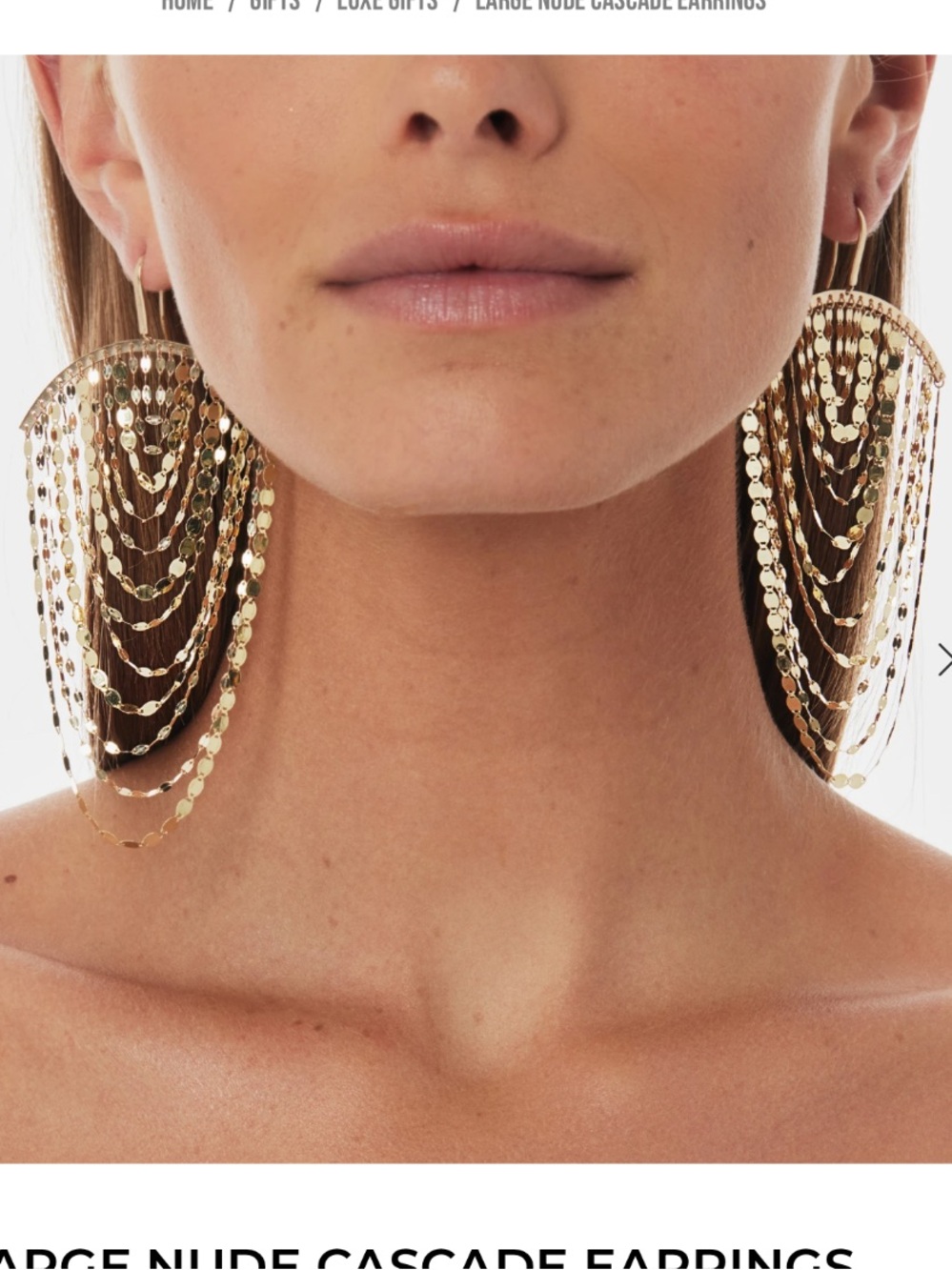 Lana Jewelry Large Nude Cascade Earrings - 14k Yellow Gold